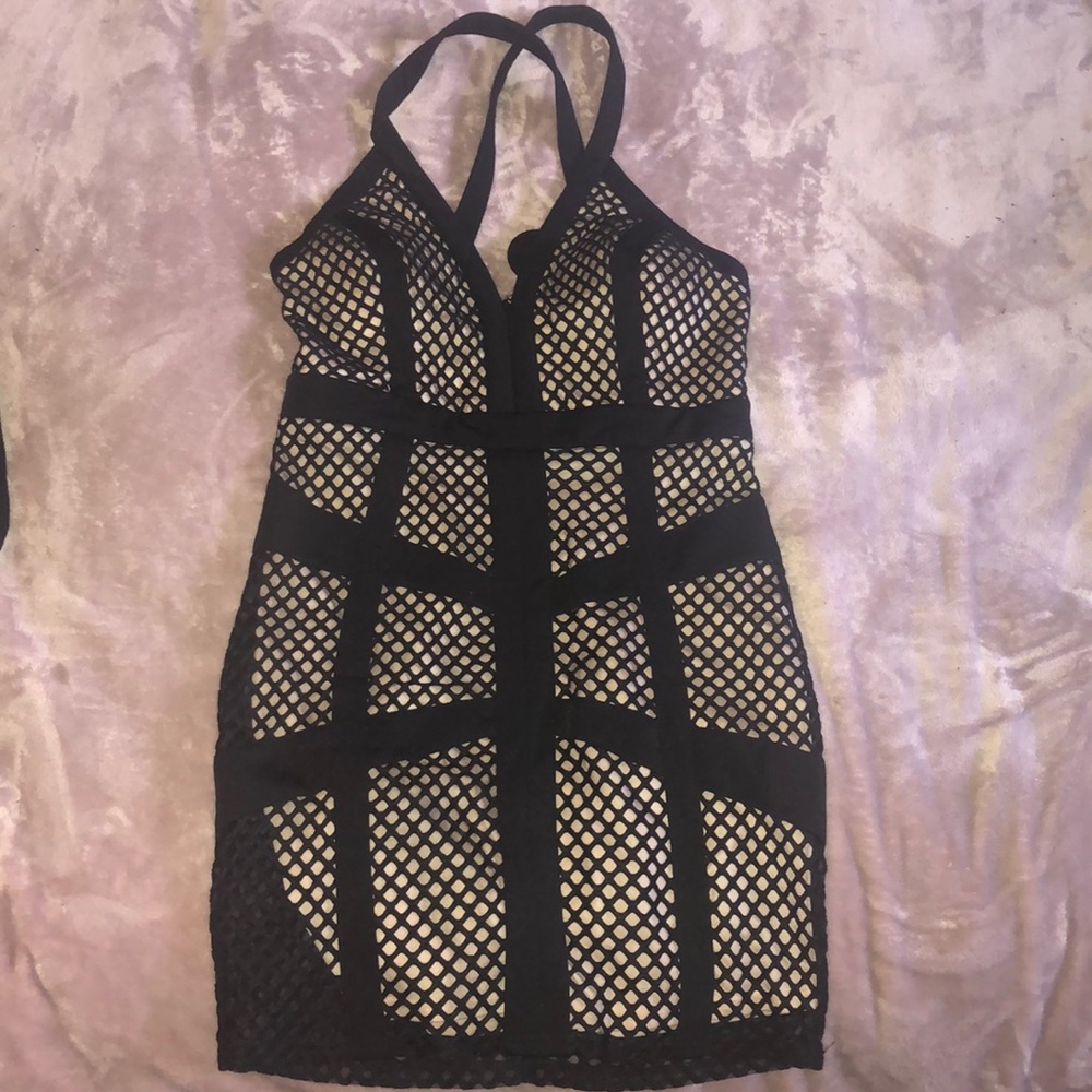 NWT Black and Tan Cage dress